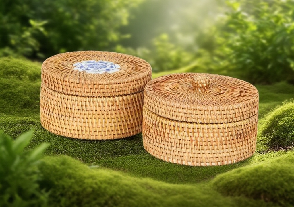 سلة تخزين الروطان لإضافة لمسة جمالية للمطبخ