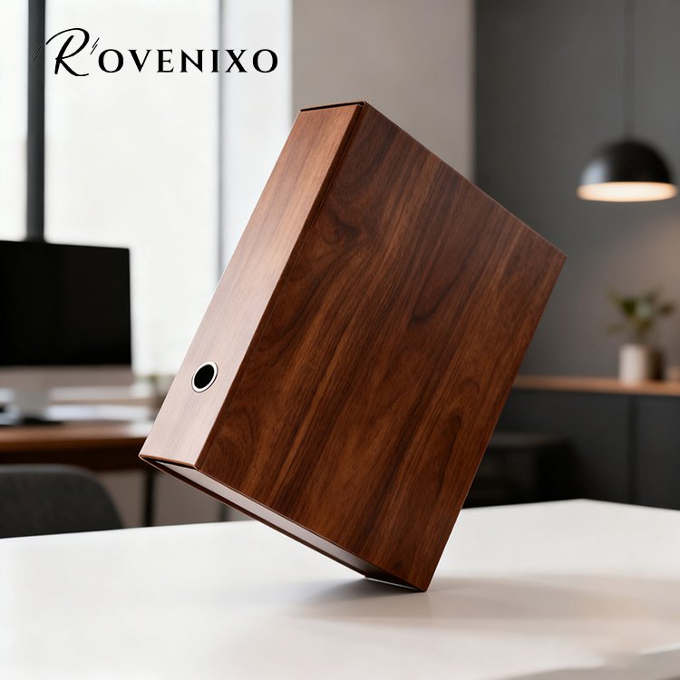 กล่องใส่เอกสารสีไม้ธรรมชาติ