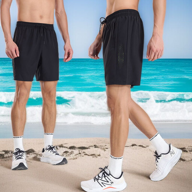 남자 여름 속건 겉옷 아이스 트레이닝 반바지 세트 빅사이즈 캐주얼 반바지 여름 겉옷 트레이닝 반바지