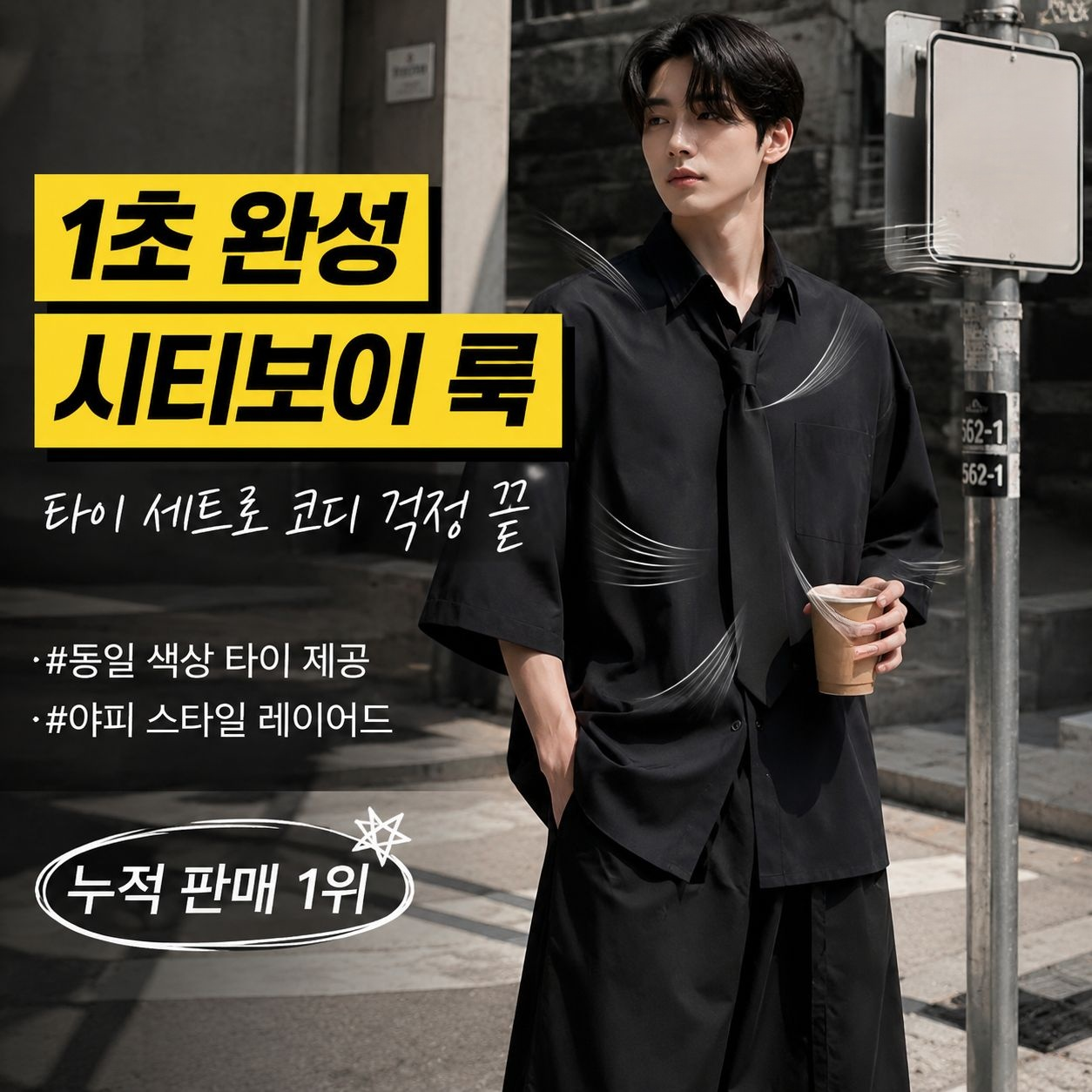 남성 여름 홍콩풍 일본 감성 유니크 디자인 루즈핏 7부 셔츠 아우터