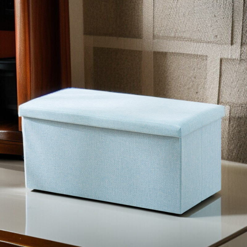 패브릭 접이식 의자 신발과 걸상을 교환하다 모던 린넨 수납 의자 접이식 걸상 패브릭 소파는 사람이 앉을 수 있다