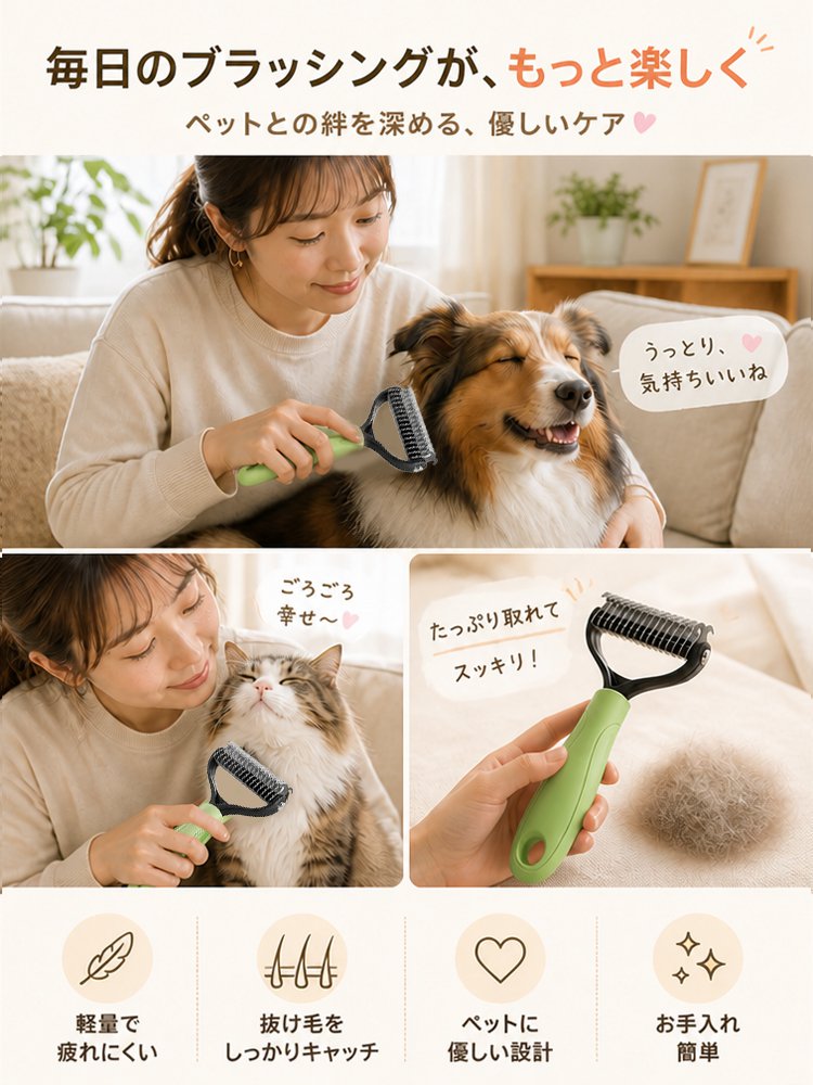 ペット用グルーミングブラシ
