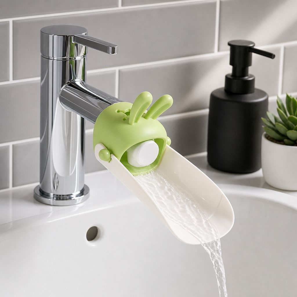 Wasserhahn-Verlängerung für Kinder, Spritzschutz für Waschbecken im Badezimmer