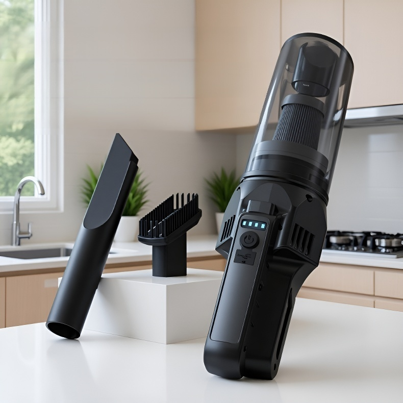 مكنسة محمولة متعددة الوظائف وقابلة للشحن، نفخ وشفط 2 في 1