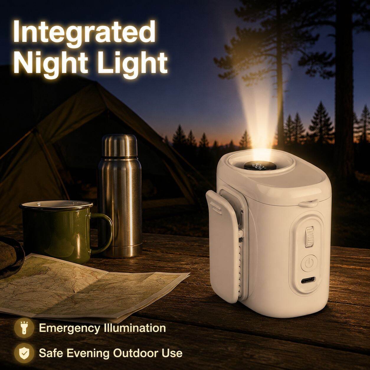 Outdoor Multi-Purpose Mini Clip Fan, Wearable Waist Fan