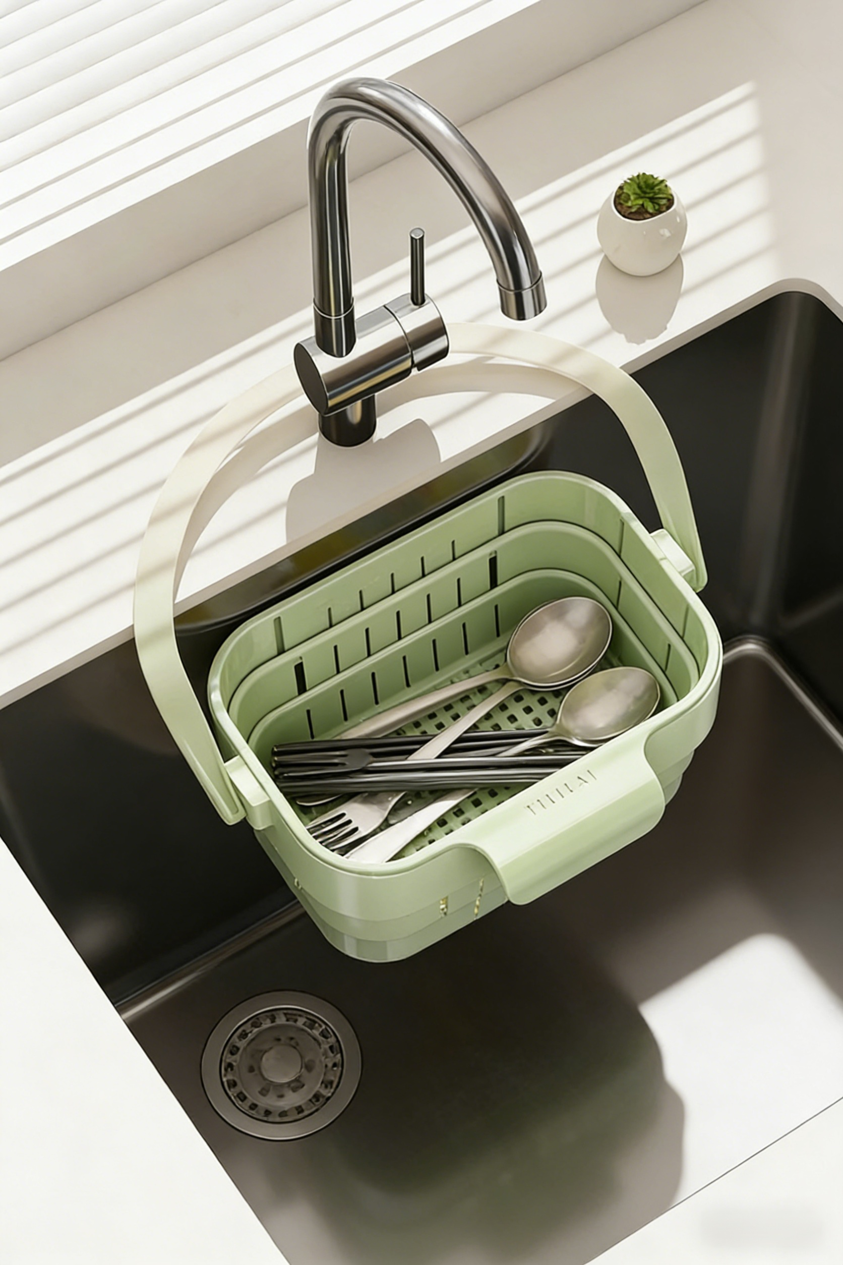 Multi-purpose drain basket for dishwashing