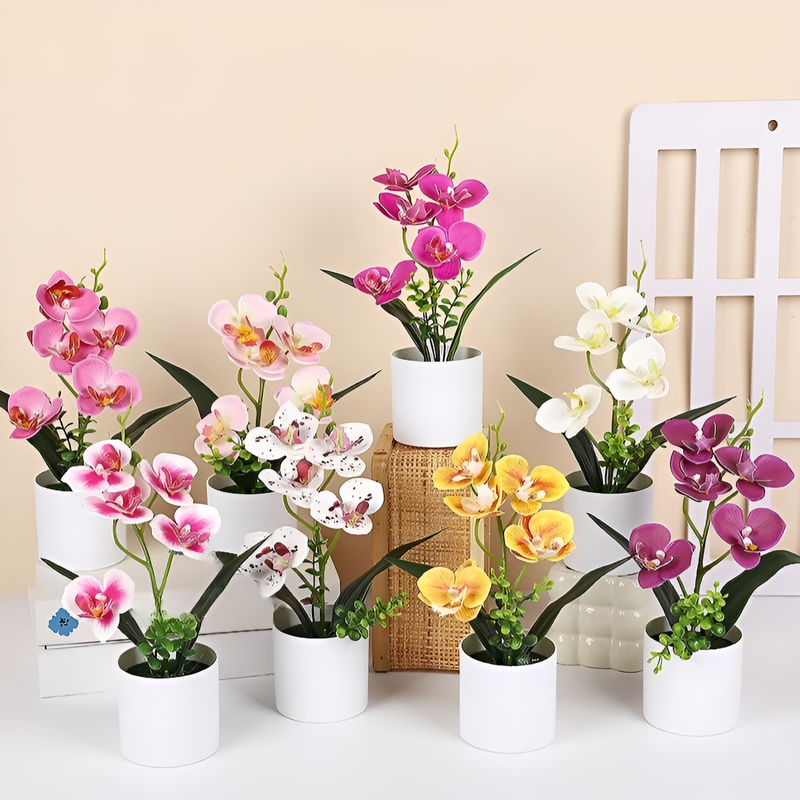 호접란 인조 화분 장식 소품 가정/사무실 책상용 가짜 식물