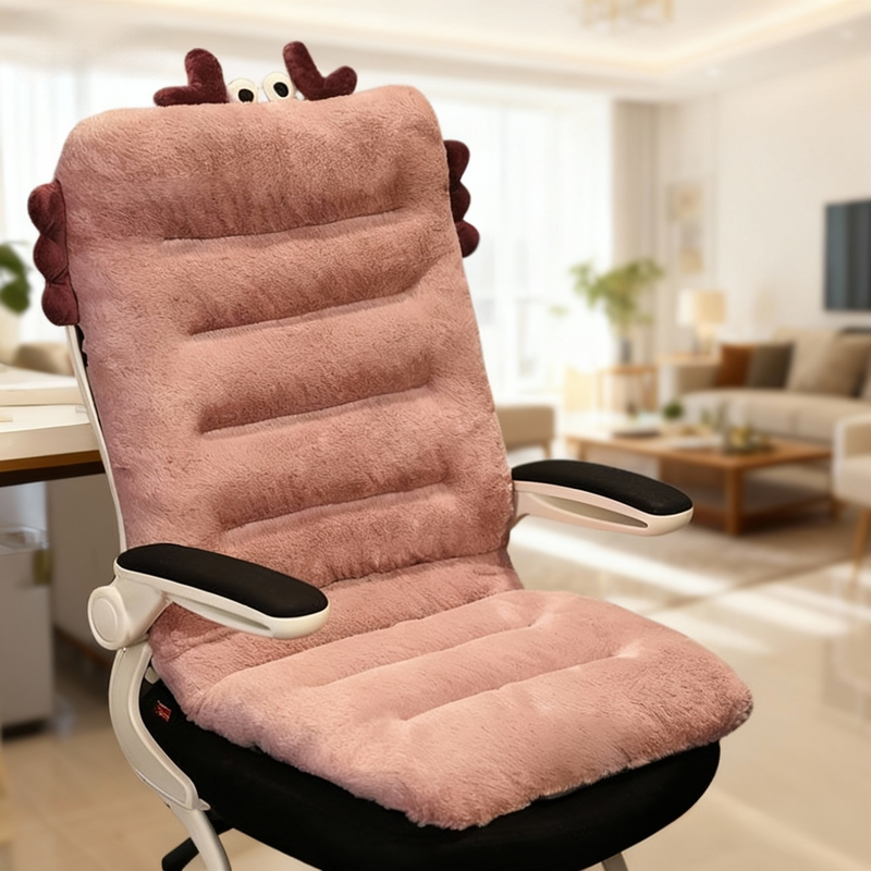 毛絨沙發坐墊，橫條設計長時間舒適座墊