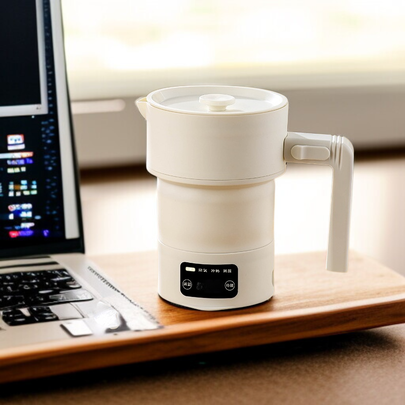 숙소 휴대용 접이식 전기포트 미니 여행 출장 전용 물끓이기 전기포트 스텐 휴대용 물컵