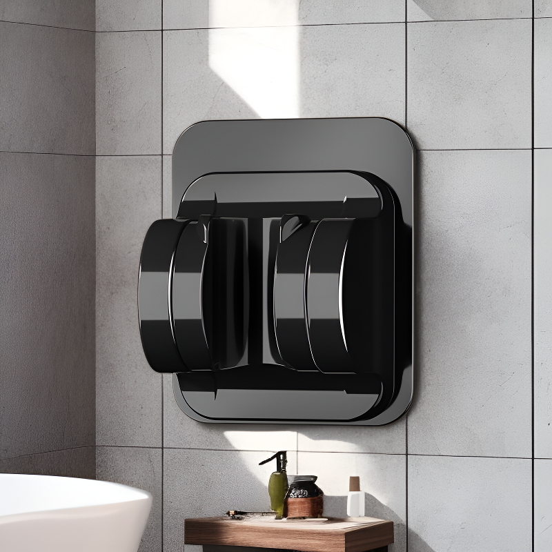 バスルーム用304ステンレス穴あけ不要調節可能シャワーヘッドホルダー