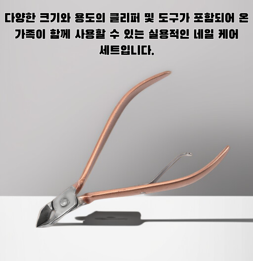 휴대용 케이스에 담긴 네일 관리 도구 세트