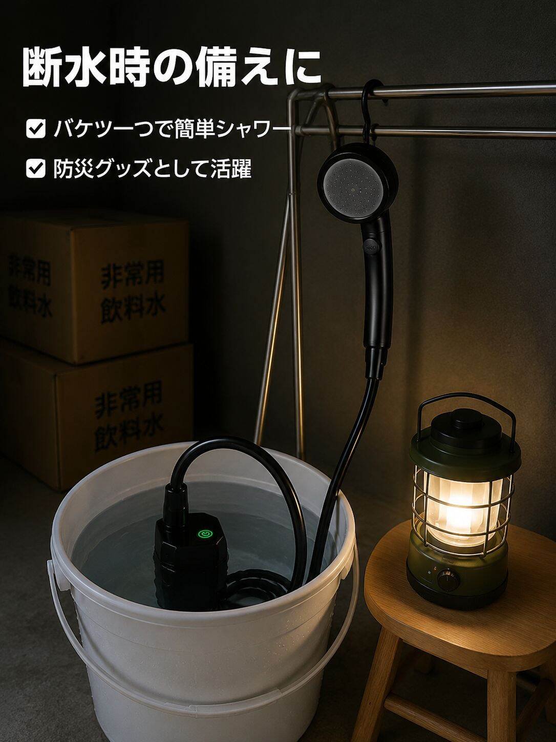 スマート温度感知ポータブルシャワー