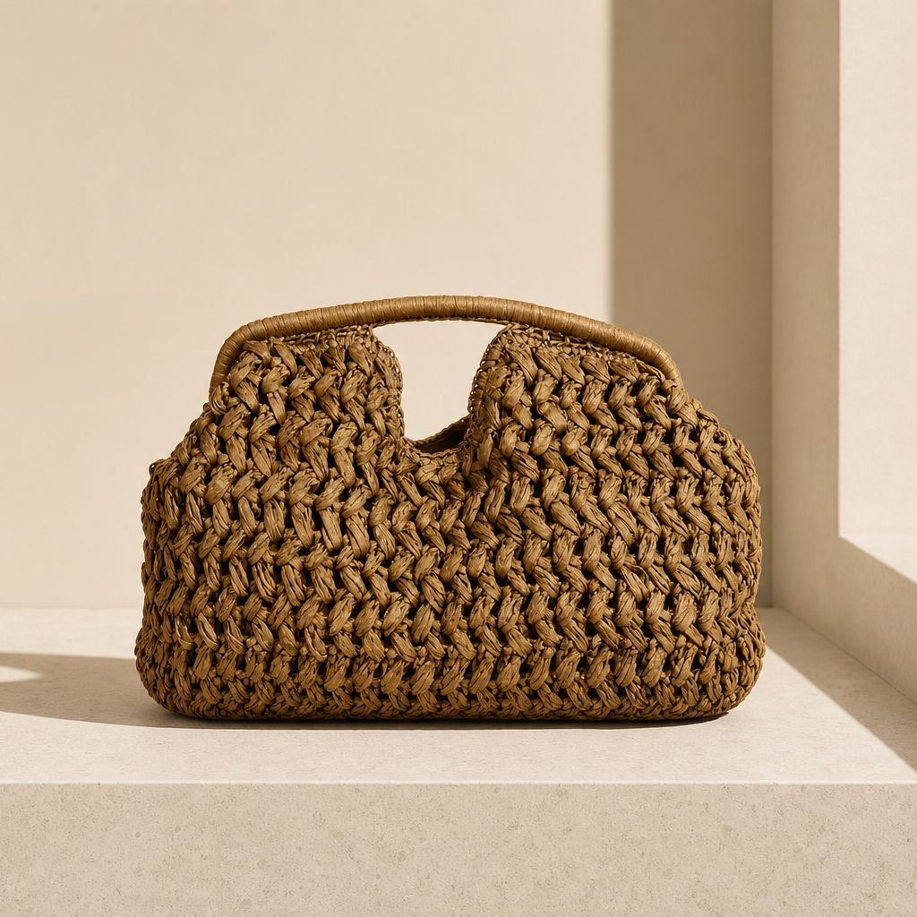 Handwoven Tote Bag for Women, 2026 Summer Beach Vacation New Style