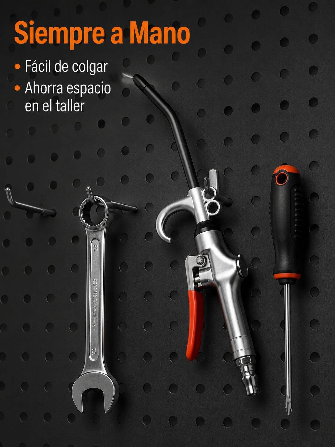 Pistola de aire comprimido para limpieza de maquinaria
