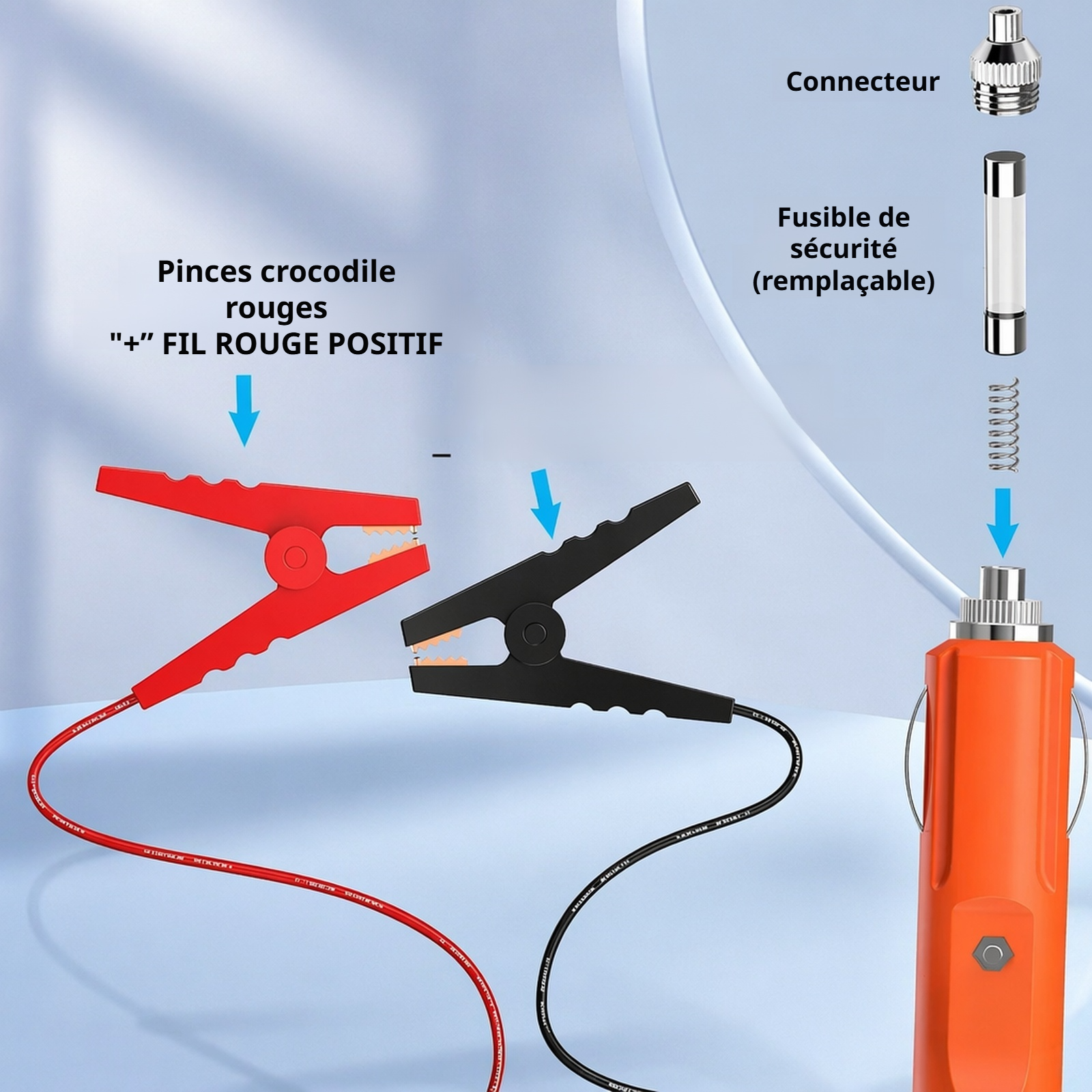 Câble de connexion pour recharge de batterie automobile