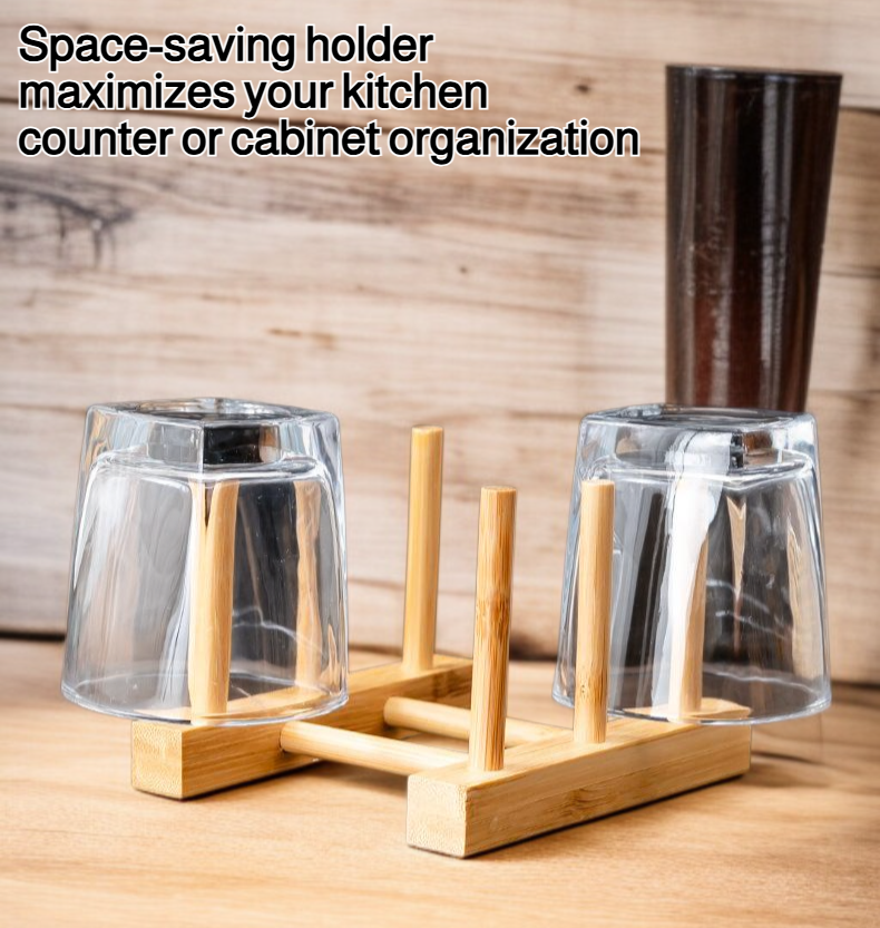 Draining cup holder on kitchen countertop