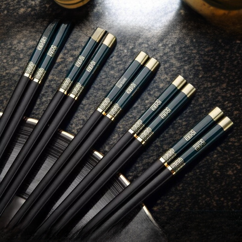 Non-Slip Nordic Alloy Chopsticks, Mold-Proof, One Chopstick Per Person