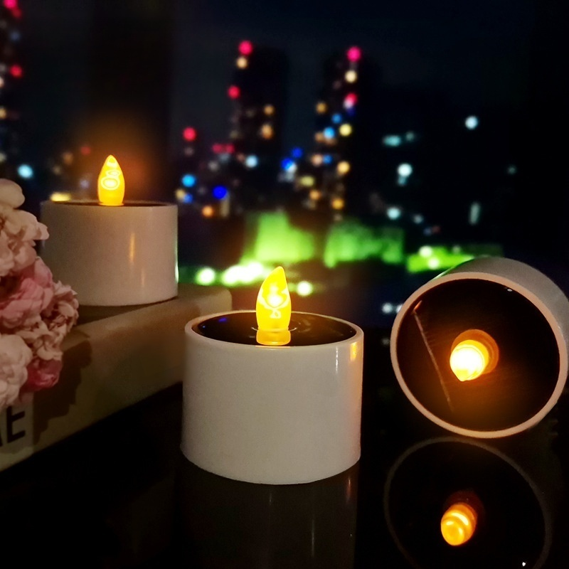 Solar Desktop Night Light Decorative Candle Lamp Atmosphere Light
