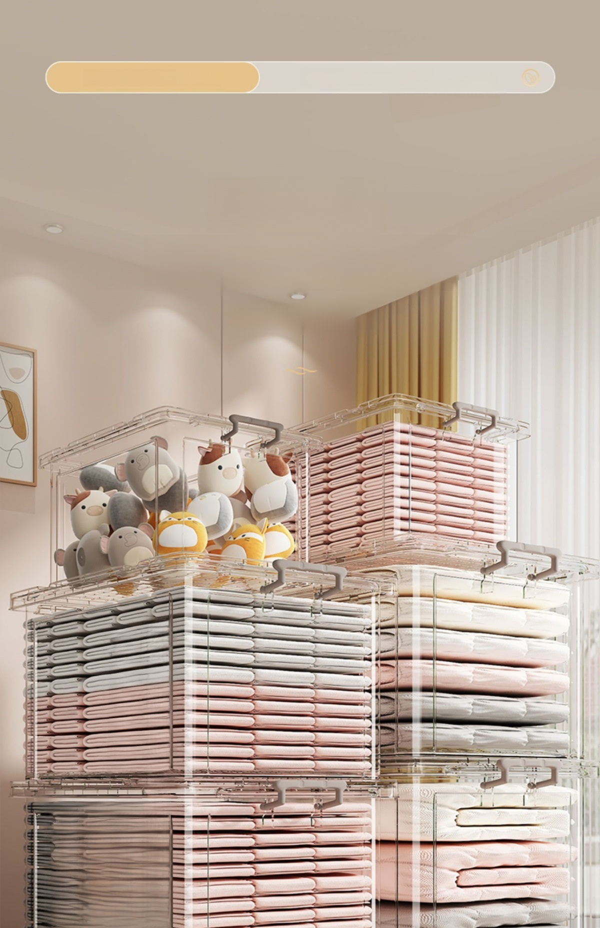 Boîte de rangement transparente en plastique pour organiser la maison