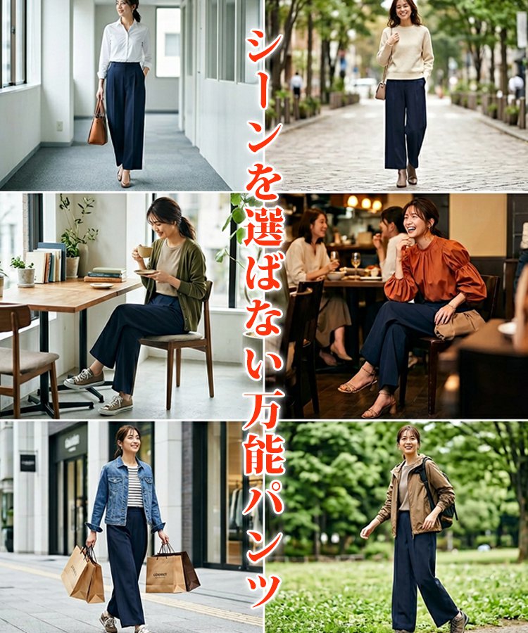 【有名ブランド×デザイナー共同開発】シワゼロ極上美脚ワイドパンツ 