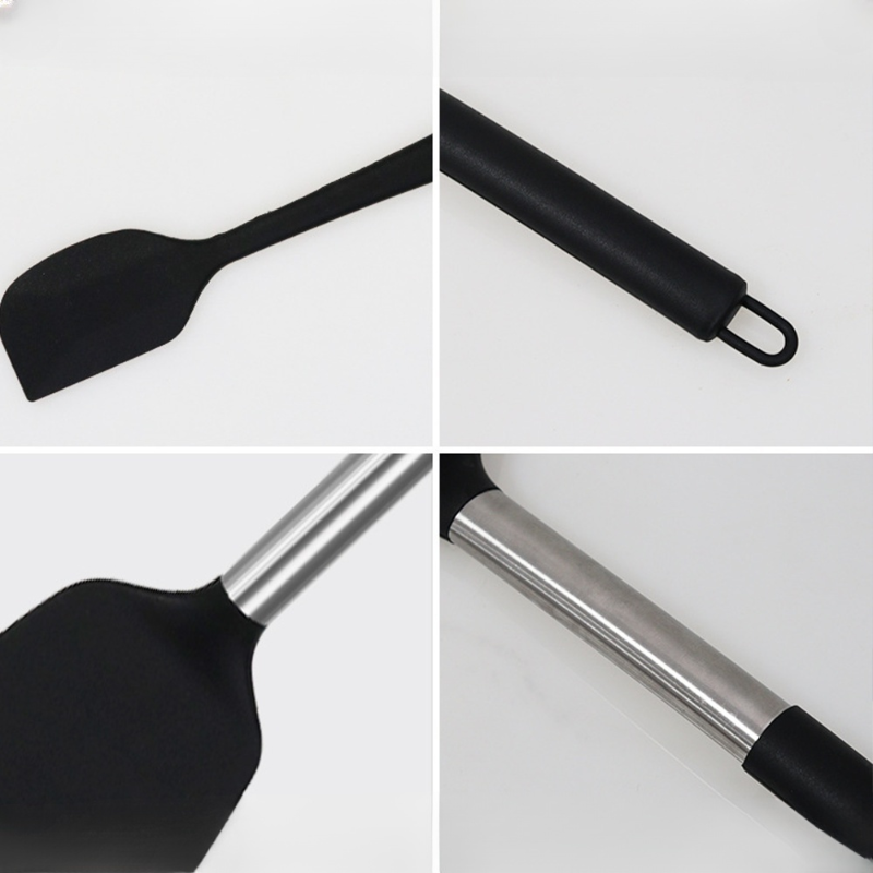 Conjunto de 15 ustensiles de cuisine en silicone, poignée inox
