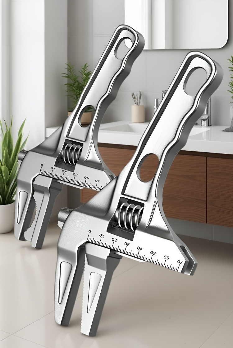 Montaż rury klimatyzacyjnej za pomocą klucza nastawnego