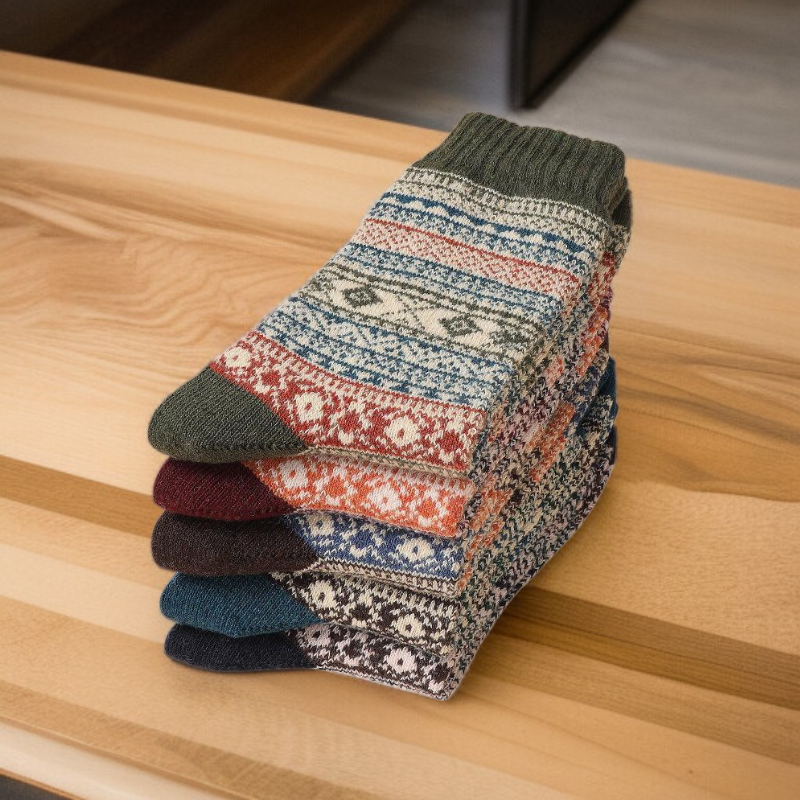 冬季中筒襪保暖厚款