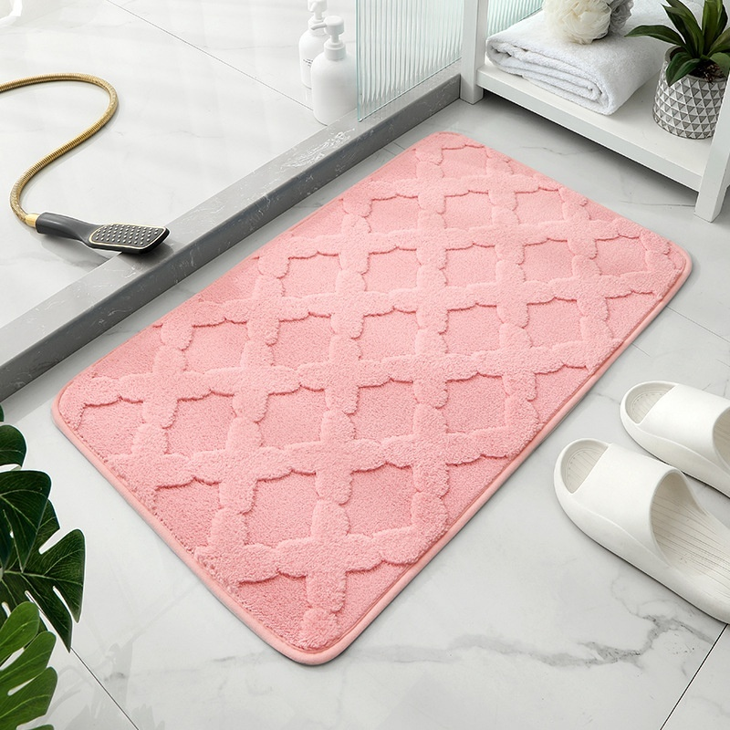 Imitation Cashmere Non-Slip Doorway and Bathroom Floor Mat