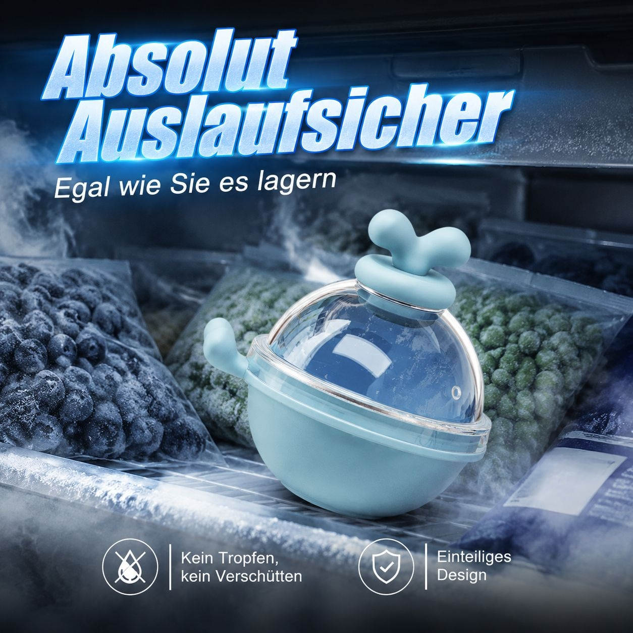 Niedliche runde Eiswürfelform Haushalts-Silikon-Eisbox Aus lebensmittelechtem Material