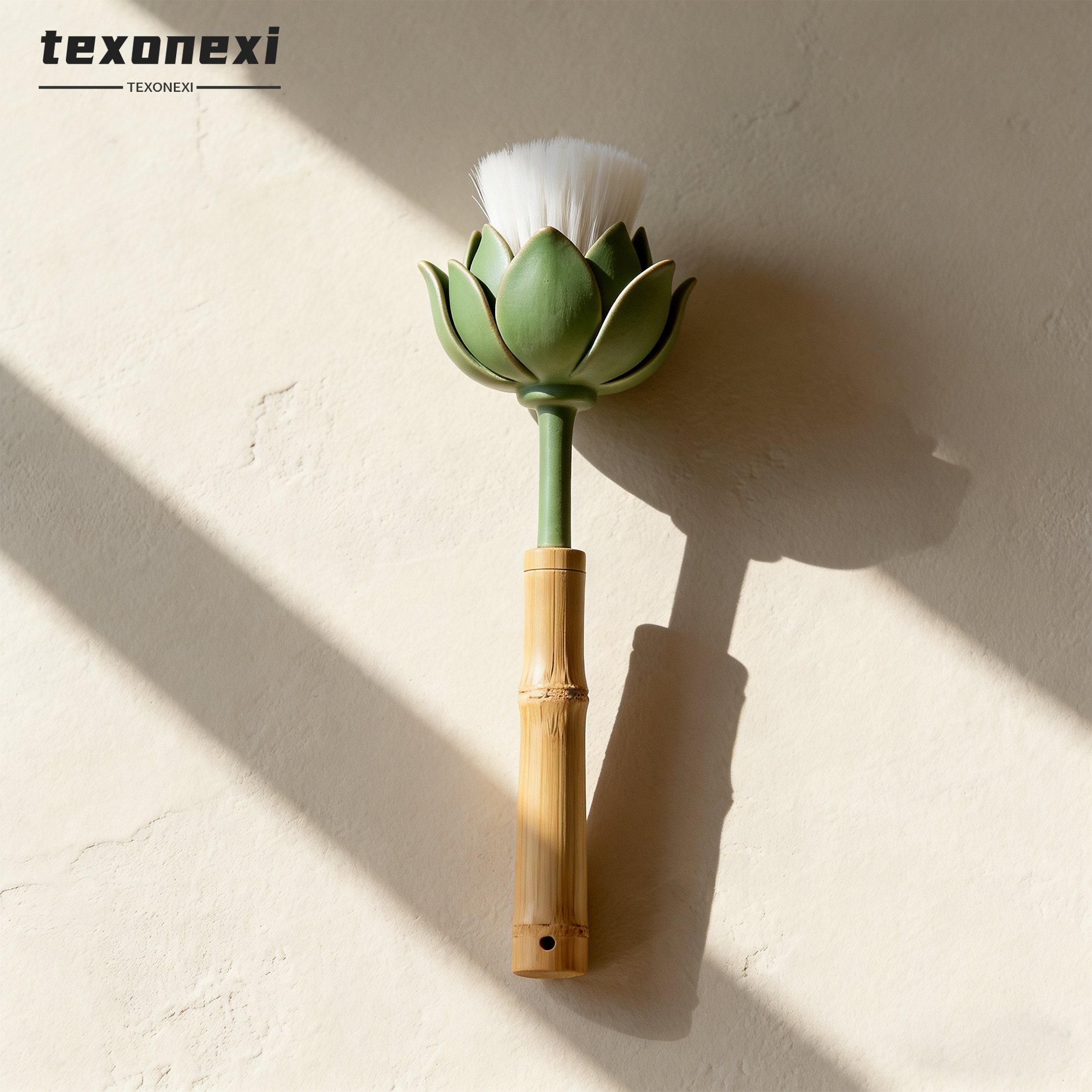 แปรงถ้วยขนนุ่มซิลิโคนด้ามจับยาว