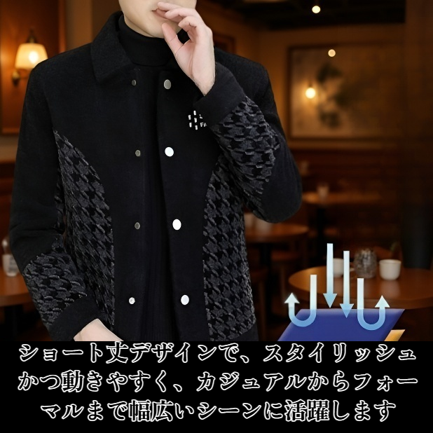 ベルベットラペル付き短いゴールドミンク毛皮コート