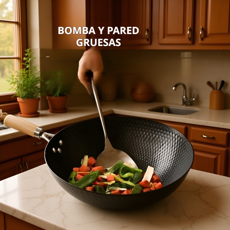 Cazo antiadherente sin recubrimiento, diseño elegante y fácil de usar