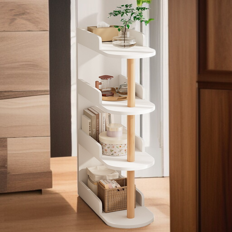 Living room sofa side shelf bedroom bedside table gap storage shelf storage cabinet small bookshelf 