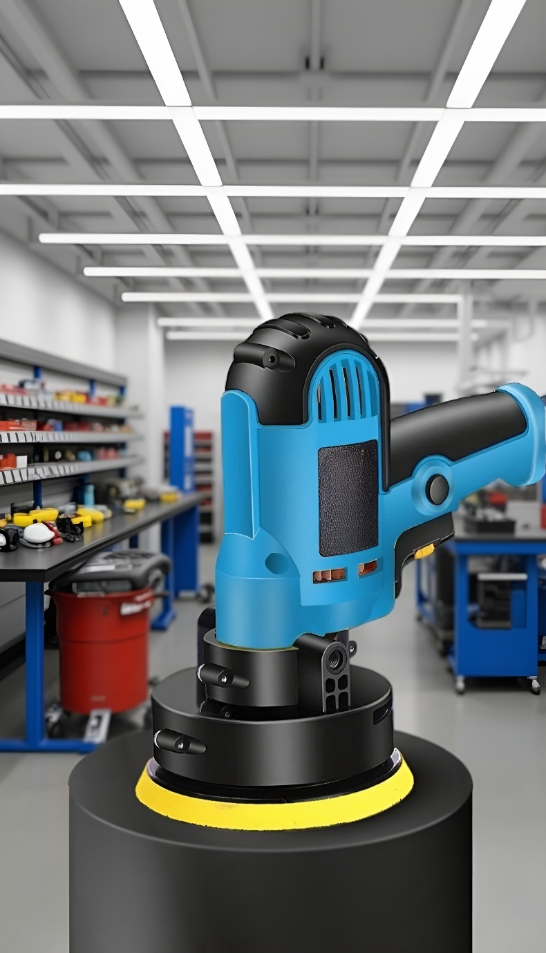 왁싱머신으로 오염 제거하는 과정