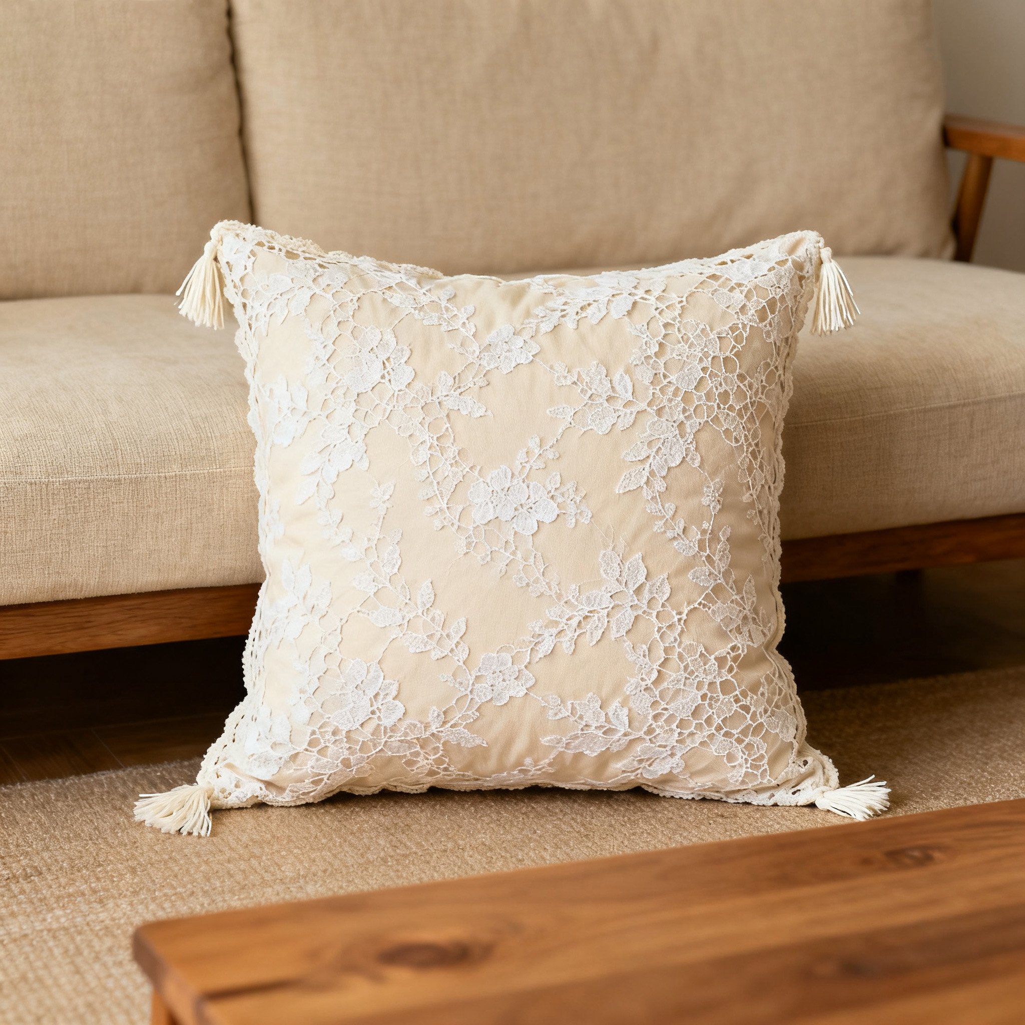 หมอนอิงประดับผ้าไหมม้งดีไซน์สวย (ชุด 4 ใบ)