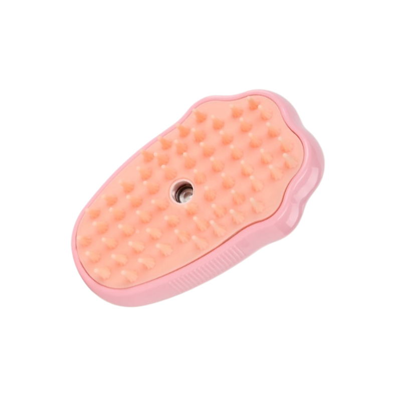 Wet and dry pet grooming brush