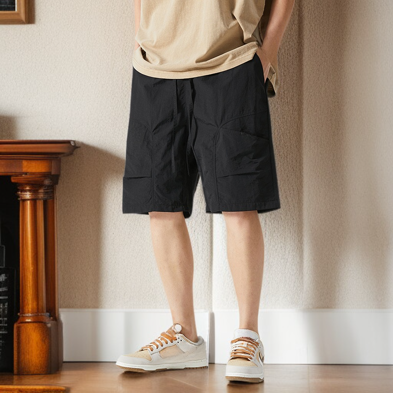 メンズ夏用薄手ゆったり五分丈防水ハーフパンツ