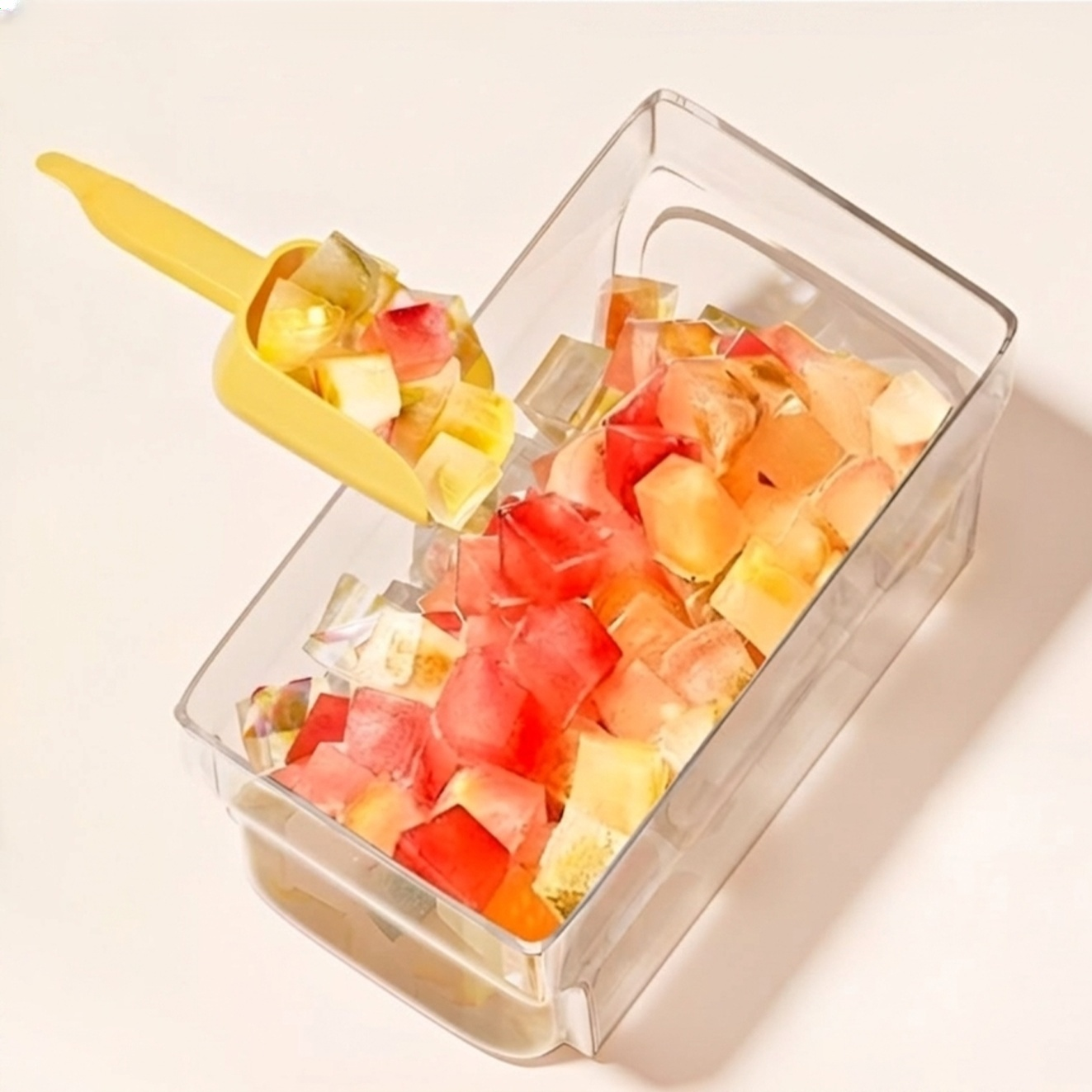 Food Grade Large Capacity Home Press Ice Cube Tray, Ice Storage Container