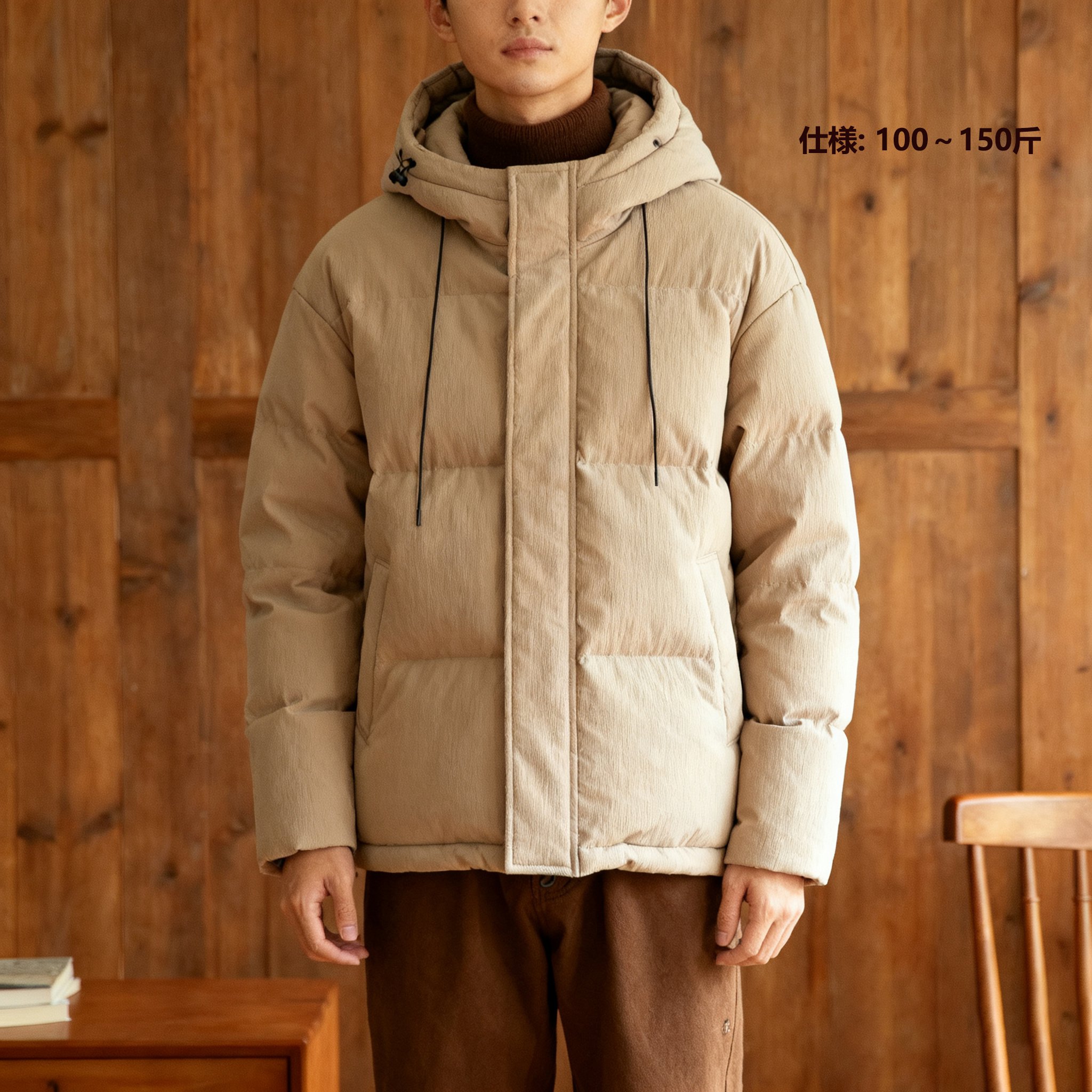 レディースショート丈ジャケットのフロントデザイン