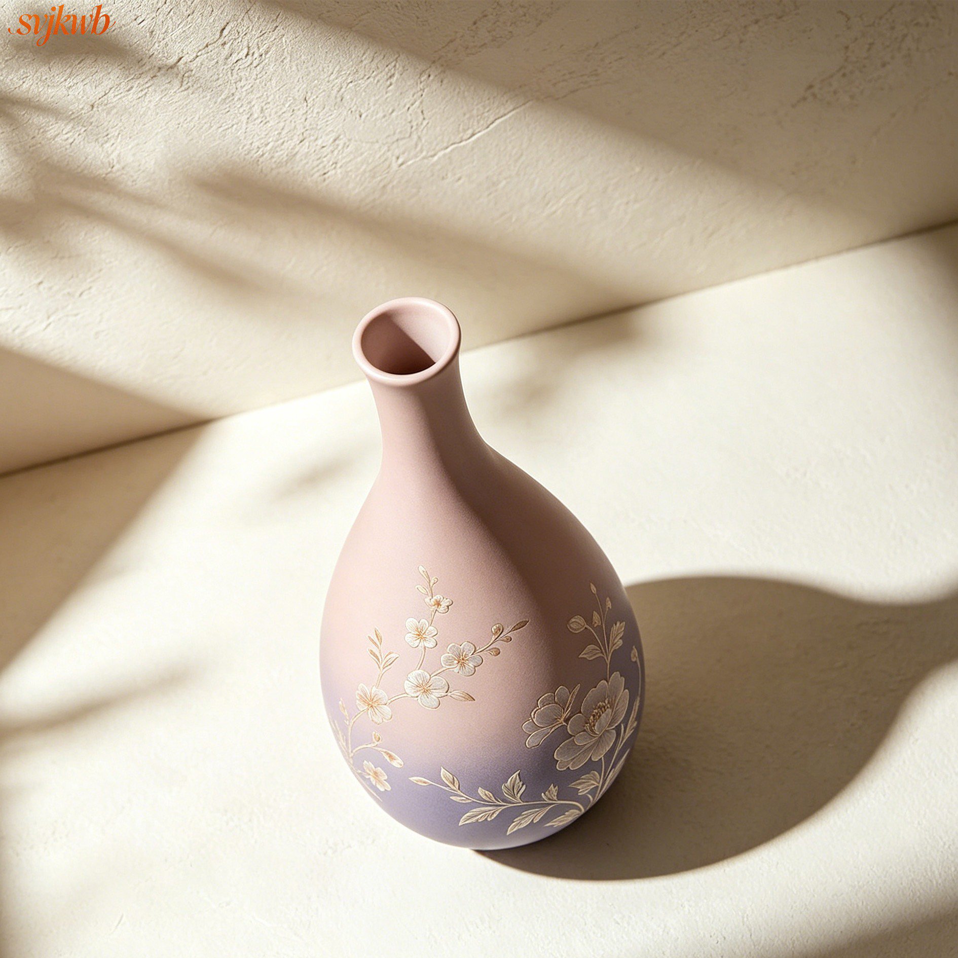 고급스러운 장식용 병 전면 사진
