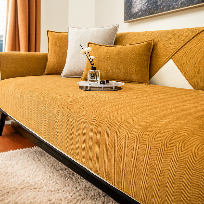 シュニール織ソファカバー ソファカバー ピュアカラー 滑り止め ホームユース ナチュラルコンフォート