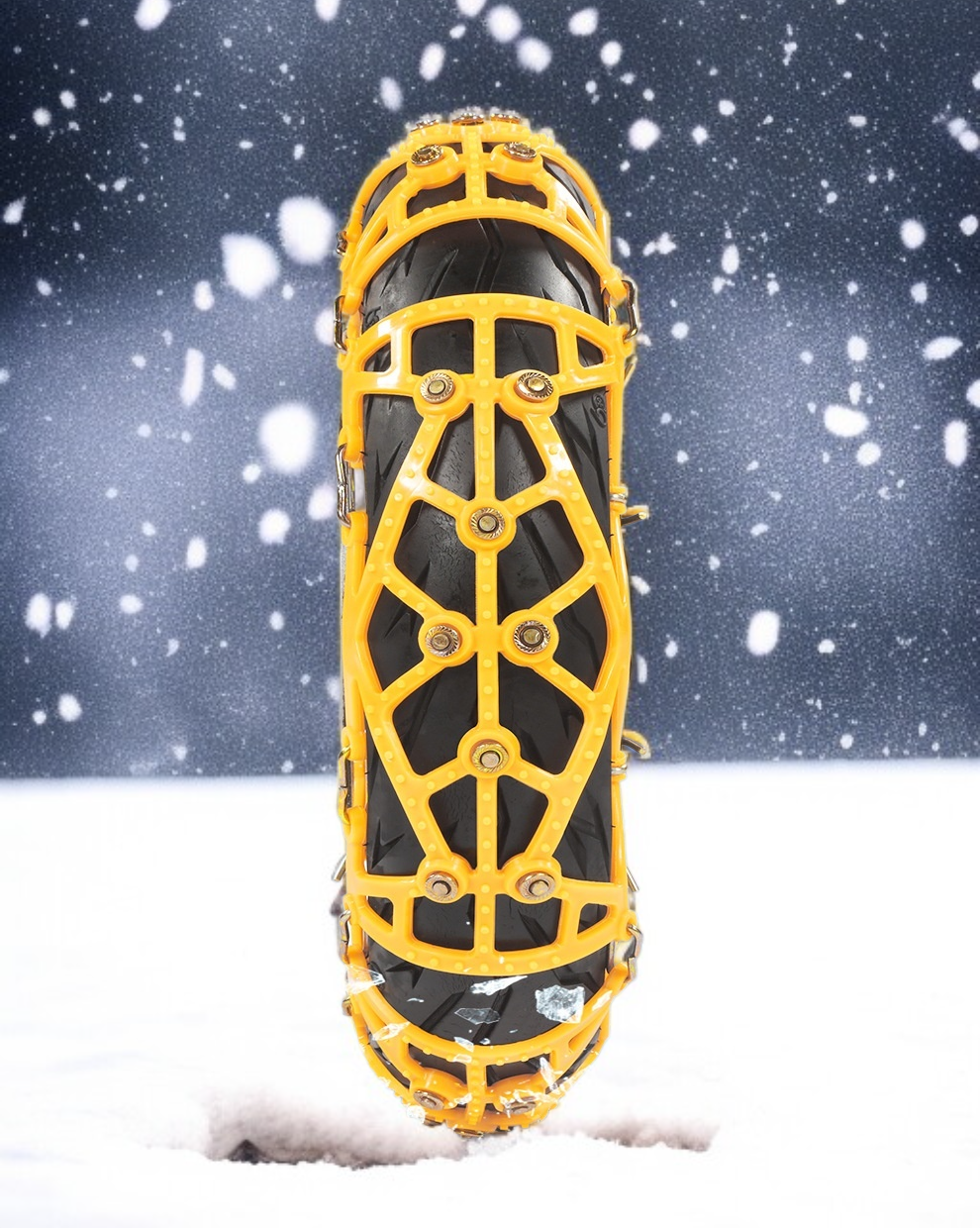 Accesorio de seguridad para coche: cadenas de nieve de caucho