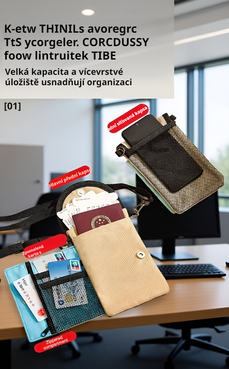 Bezpečný obal na karty s ochrannou sítí