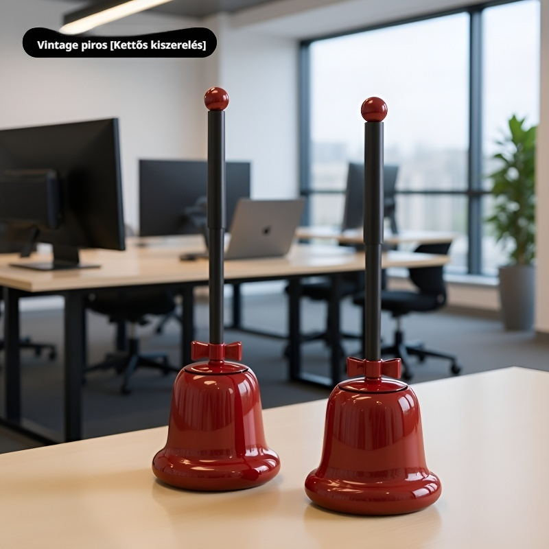 Hosszú nyelű háztartási WC-kefe, tisztító és frissítő funkcióval, padlón álló talppal, vin