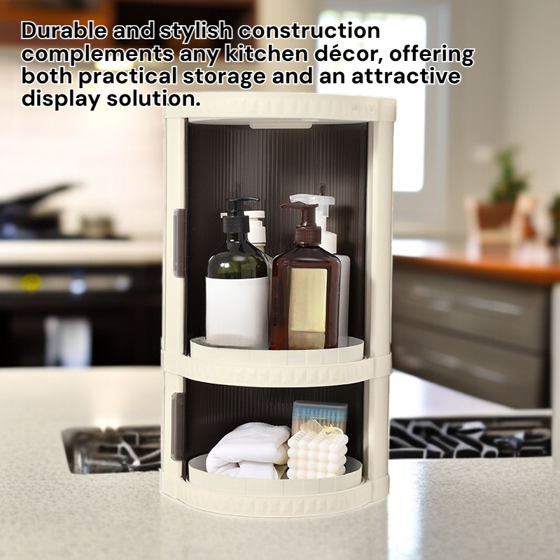 Wall-Mounted Kitchen Spice Rack, No-Drill Storage Shelf for Bottles and Cans