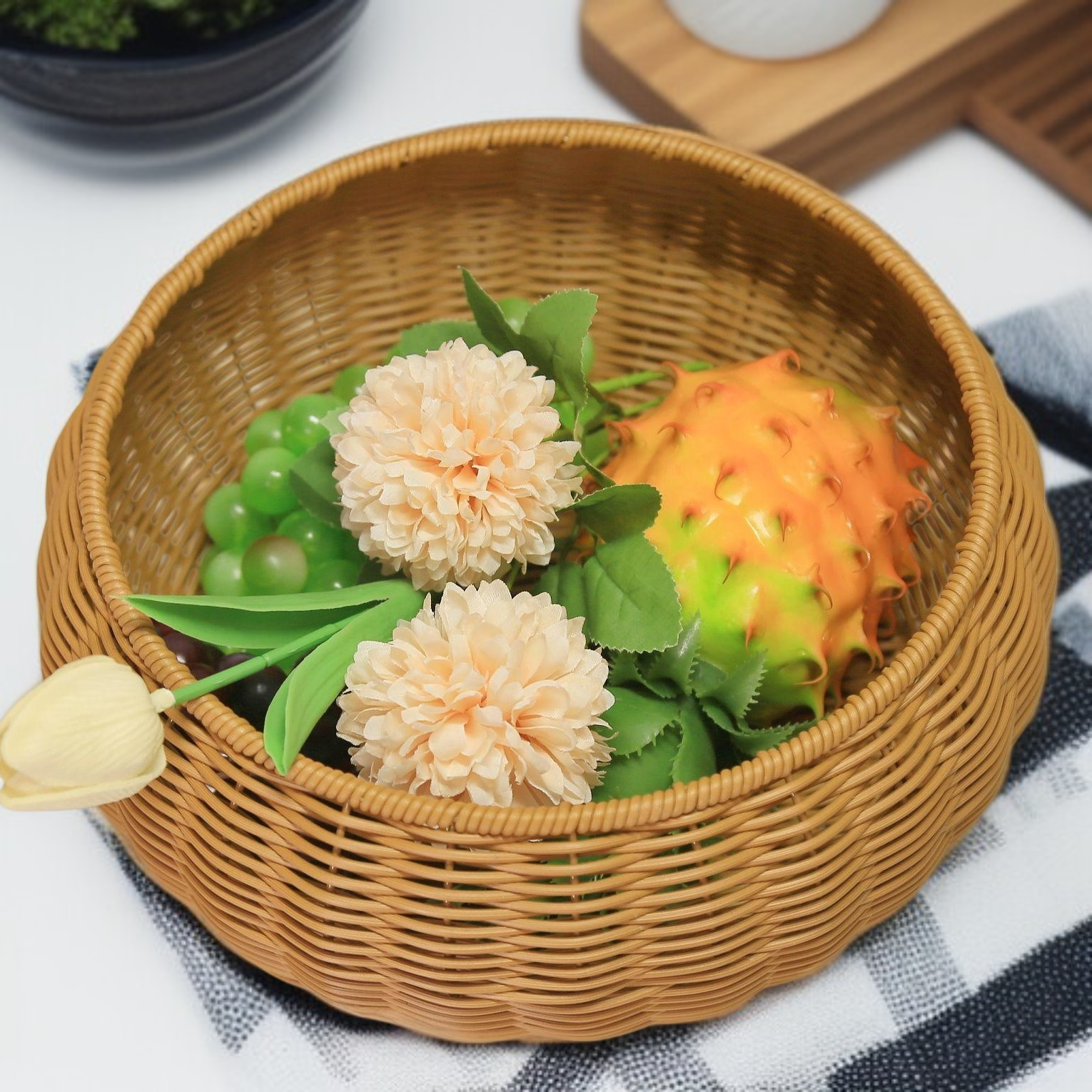 다용도 오렌지 보관 용기(뚜껑 포함)