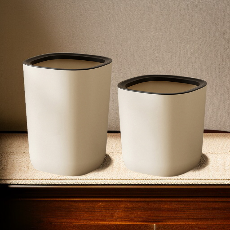 버튼식 뚜껑 여닫이 쓰레기통