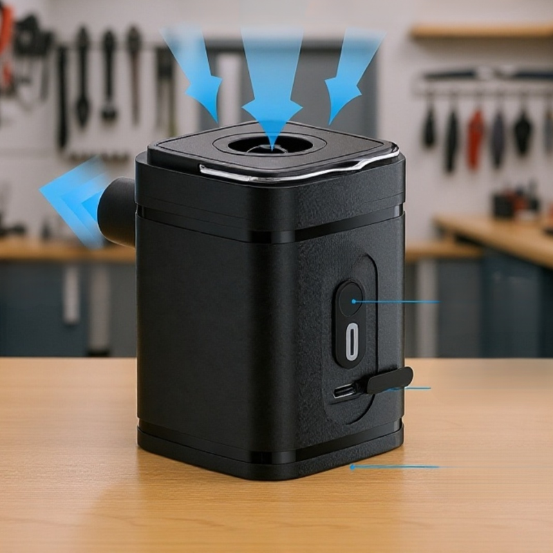 Elektrische tragbare Outdoor-Camping-Luftpumpe Speicherpumpe Aufladen Schwimmring Aufblasbare Beleuc