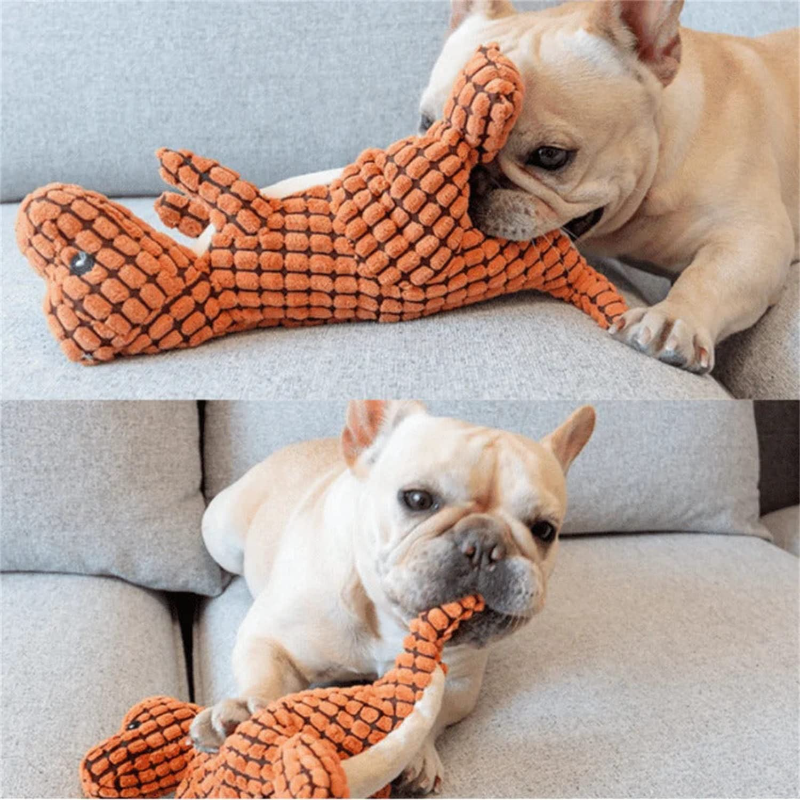 Dog toys, sturdy dinosaurs
