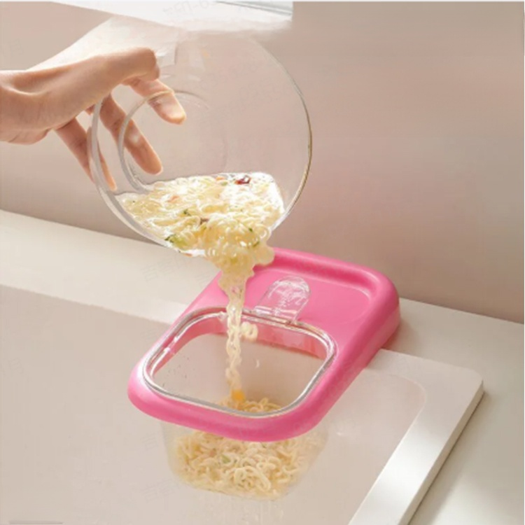 Pink kitchen drain baskets (5-pack)